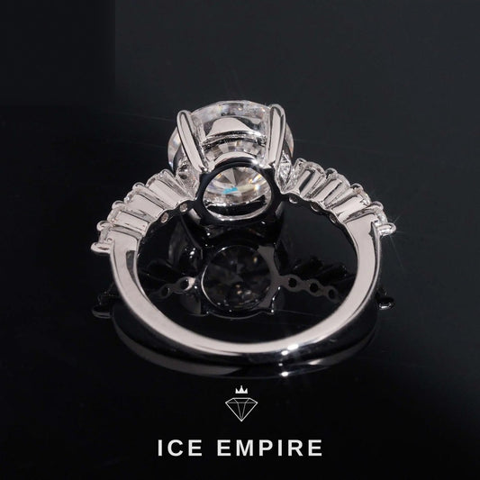 Iced Out Gold Plated Moissanite Wedding Band