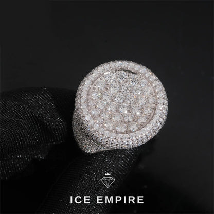 Iced Out 925 Silver Moissanite Ring