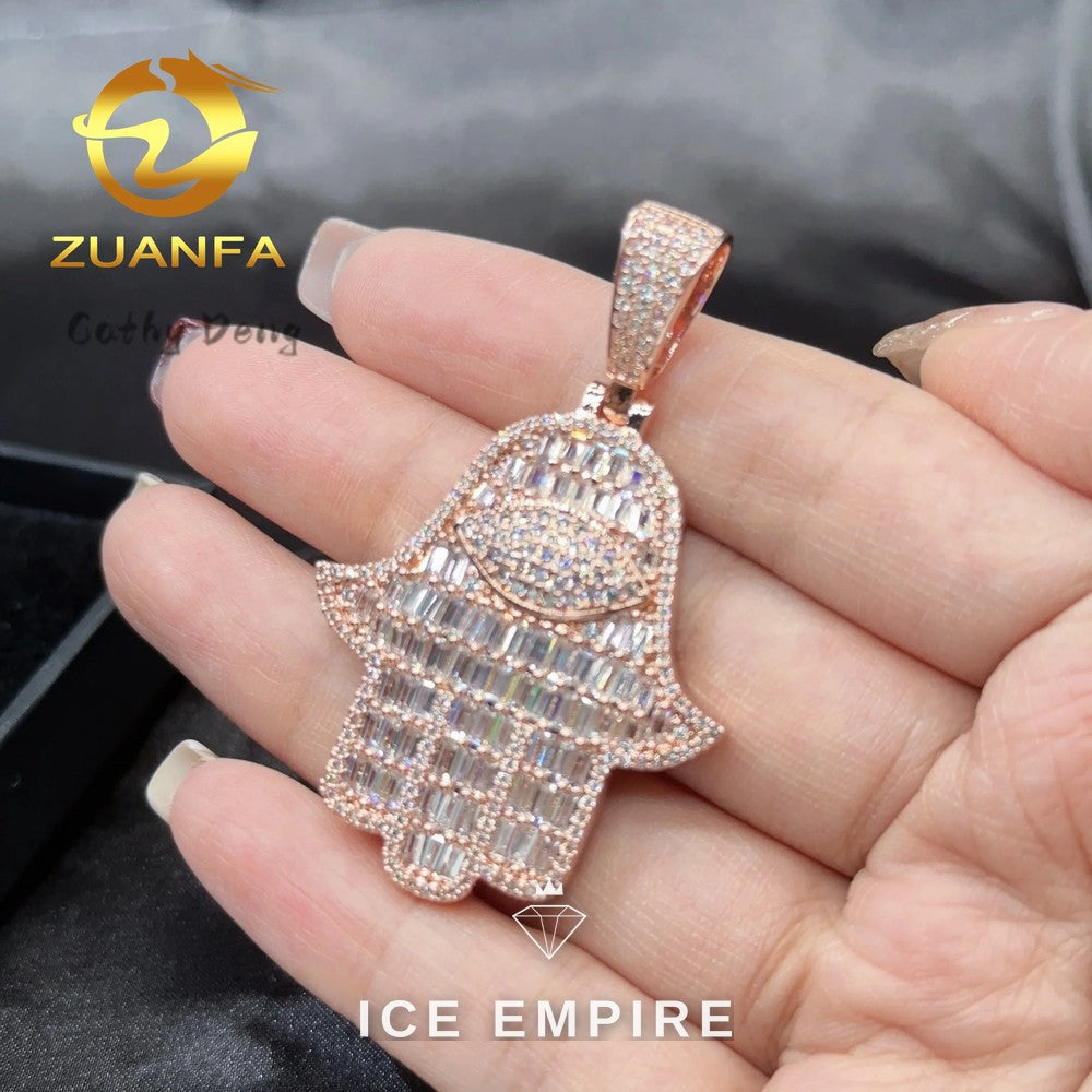 Iced Out Baguette Rose Gold Plated Cuban Chain