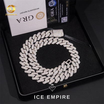 Iced Out Rose Gold Plated Moissanite Cuban Chain