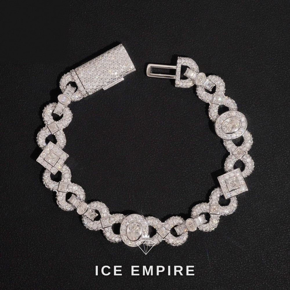 Iced Out Rose Gold Plated Moissanite Cuban Chain