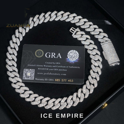 Iced Out Rose Gold Plated Moissanite Cuban Chain