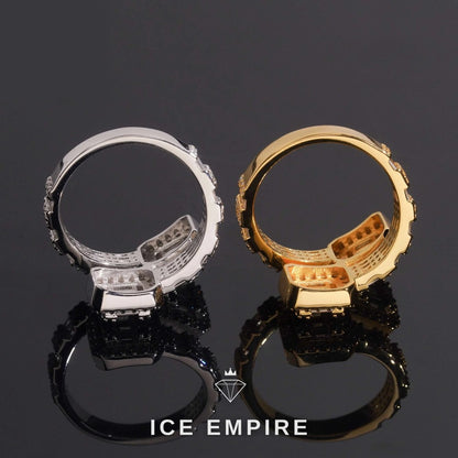 Iced Out 925 Silver Moissanite Ring