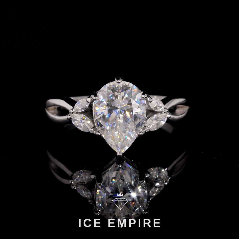 Iced Out Rose Gold Plated Moissanite Wedding Band