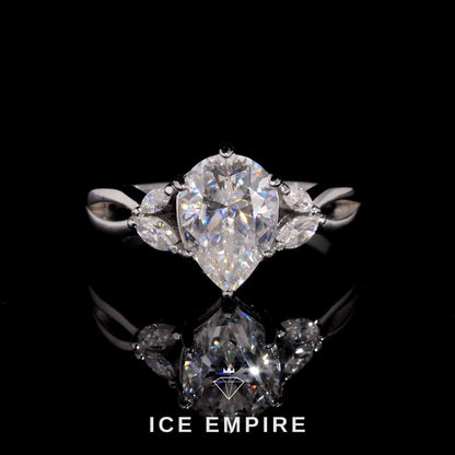 Iced Out Rose Gold Plated Moissanite Wedding Band