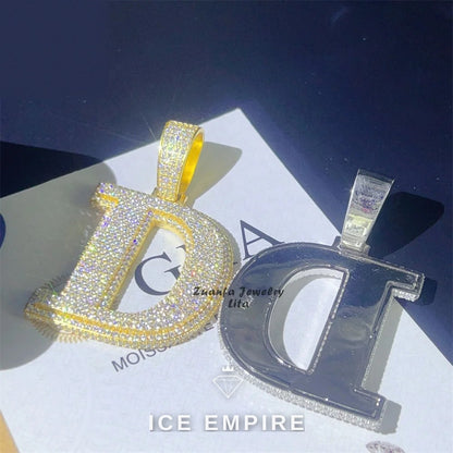 Iced Out Gold Plated Moissanite Pendant