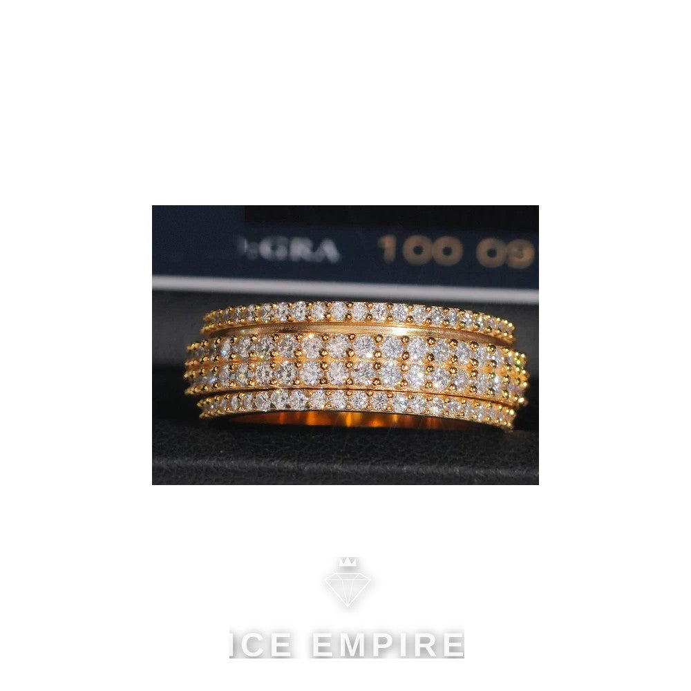 Iced Out 925 Silver Moissanite Ring