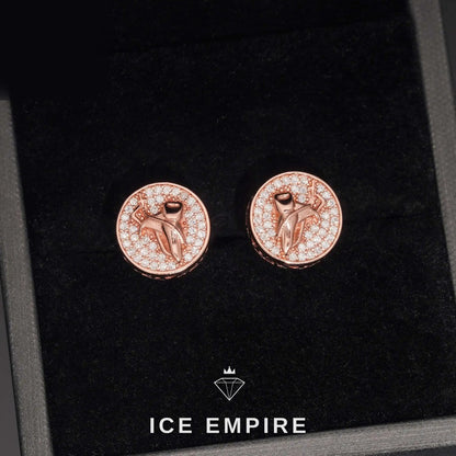 Iced Out 925 Silver Moissanite Stud Earrings