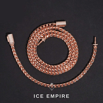 Iced Out Gold Plated Moissanite Cuban Chain