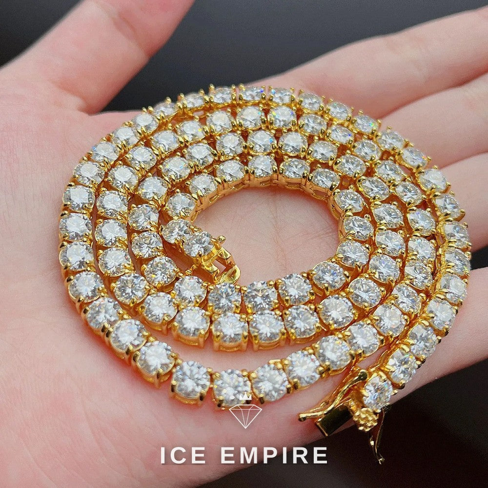 Iced Out Rose Gold Plated Moissanite Cuban Chain