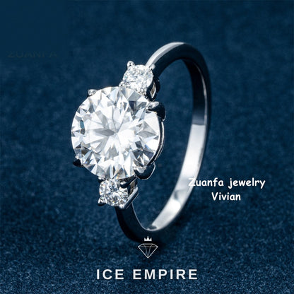 Iced Out 925 Silver Moissanite Ring