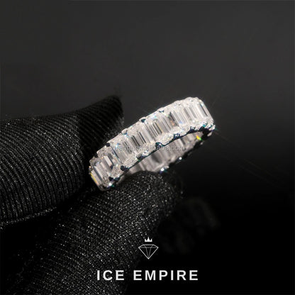 Iced Out 925 Silver Moissanite Ring