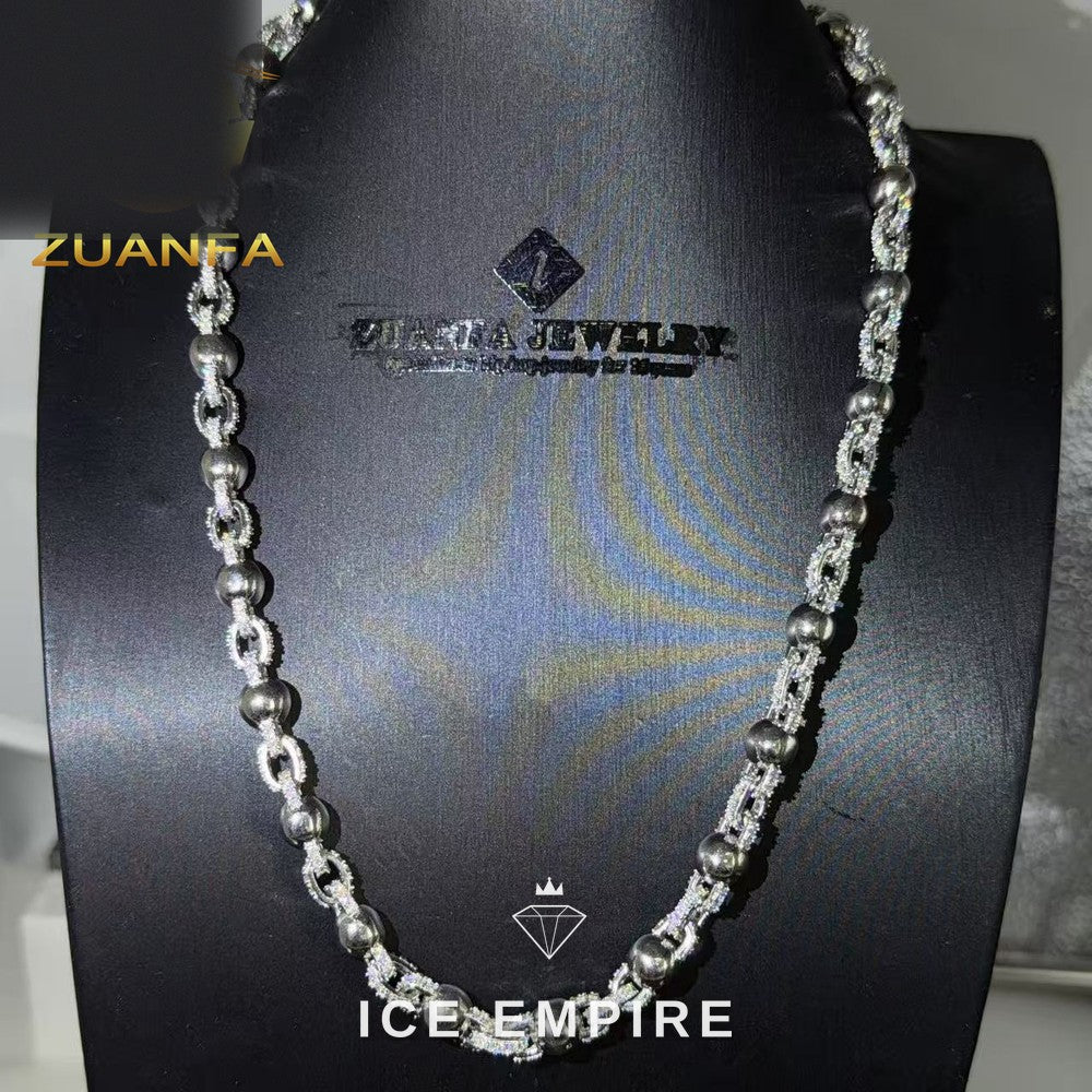 Iced Out Rose Gold Plated Moissanite Cuban Chain