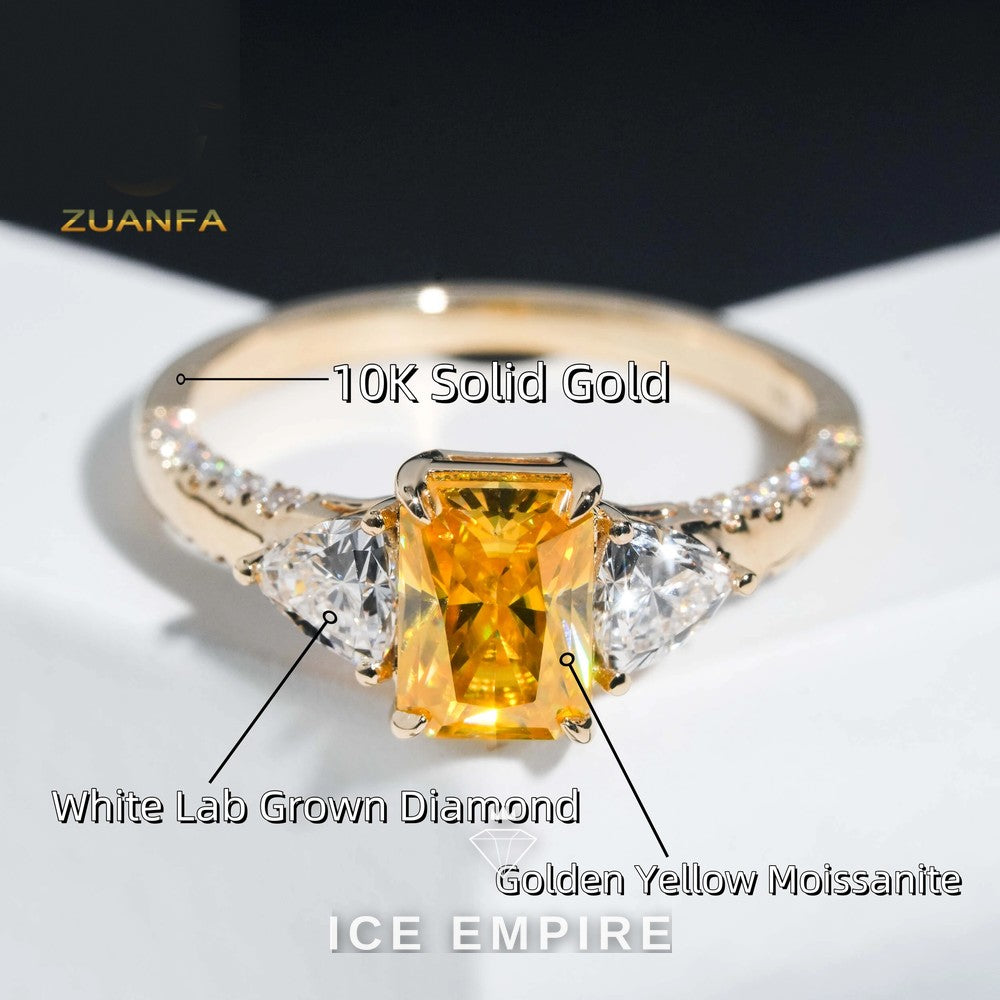 Iced Out Rose Gold Plated Moissanite Wedding Band
