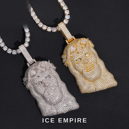 Iced Out Rose Gold Plated Moissanite Pendant