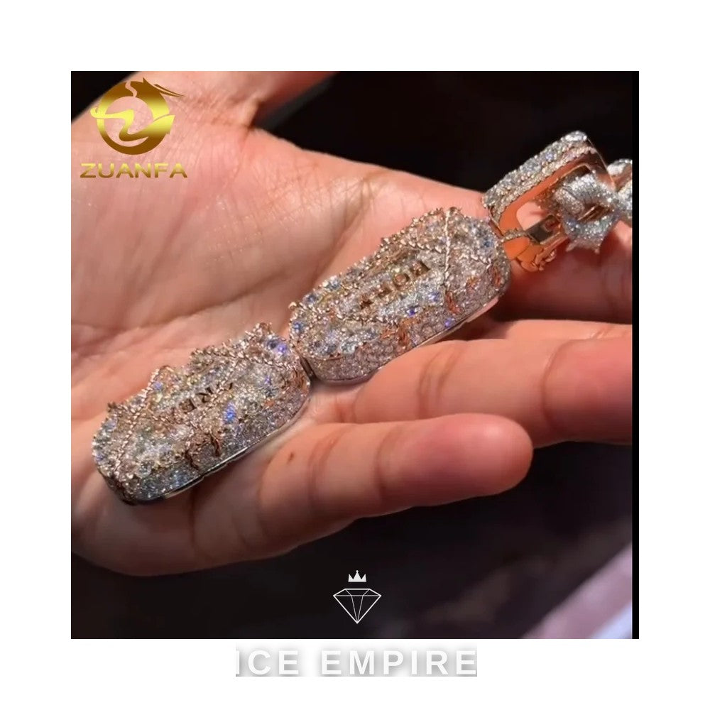 Iced Out Gold Plated Moissanite Pendant