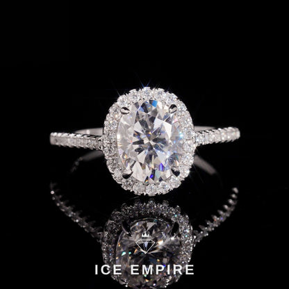 Iced Out Cluster Gold Plated Moissanite Wedding Band