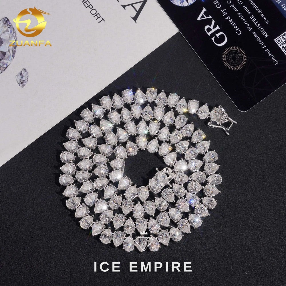 Iced Out Rose Gold Plated Moissanite Cuban Chain