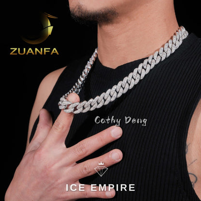 Iced Out Rose Gold Plated Cuban Chain