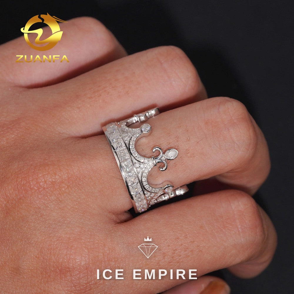 Iced Out 925 Silver Moissanite Ring
