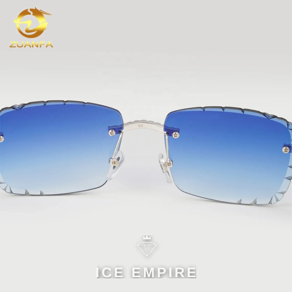 Iced Out 925 Silver Moissanite Glasses