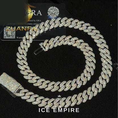 Iced Out Rose Gold Plated Moissanite Cuban Chain