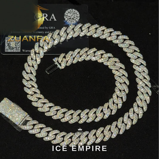 Iced Out Rose Gold Plated Moissanite Cuban Chain