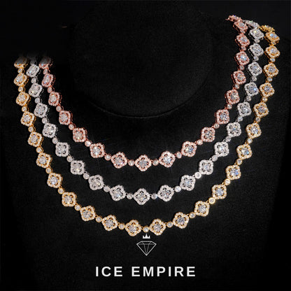 Iced Out Rose Gold Plated Moissanite Cuban Chain