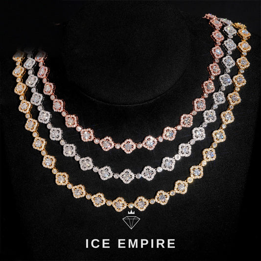 Iced Out Rose Gold Plated Moissanite Cuban Chain