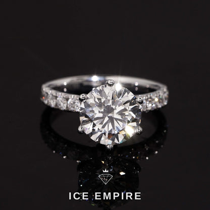 Iced Out 18K Gold Lab Grown Diamond Wedding Band