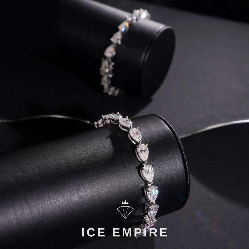 Iced Out 925 Silver Moissanite Tennis Bracelet