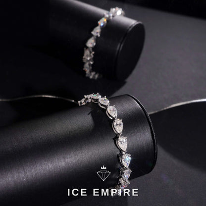 Iced Out 925 Silver Moissanite Tennis Bracelet