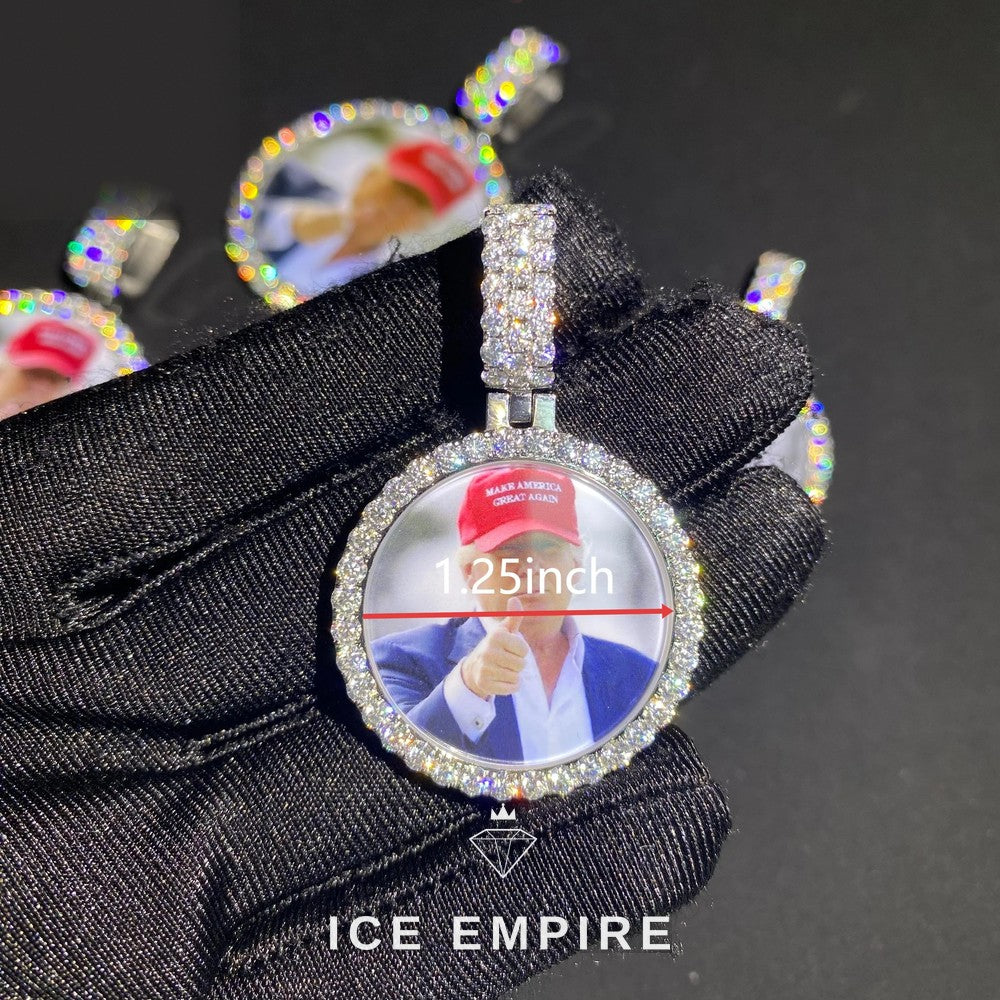 Iced Out Rose Gold Plated Moissanite Pendant