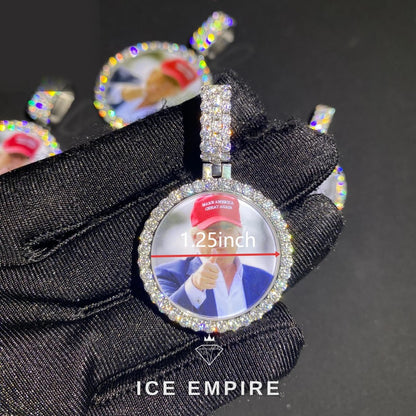 Iced Out Rose Gold Plated Moissanite Pendant