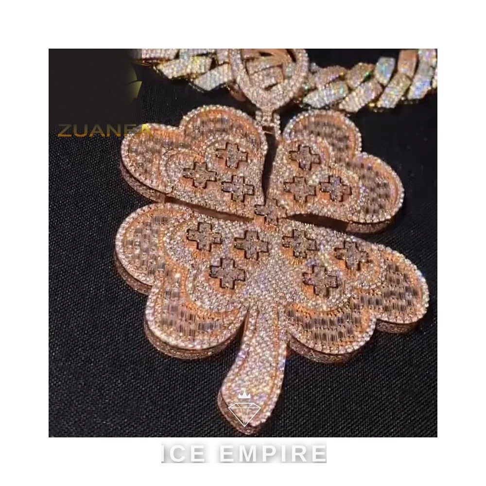 Iced Out 925 Silver Moissanite Pendant
