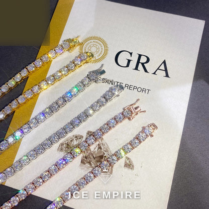 Iced Out Cross Rose Gold Moissanite Cuban Chain
