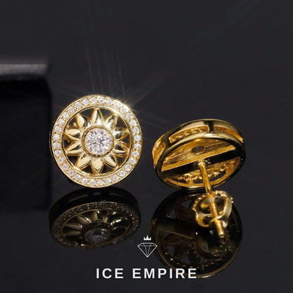 Iced Out 925 Silver Moissanite Stud Earrings