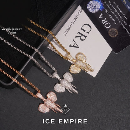 Iced Out 925 Silver Moissanite Pendant