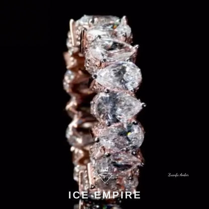Iced Out 925 Silver Moissanite Ring