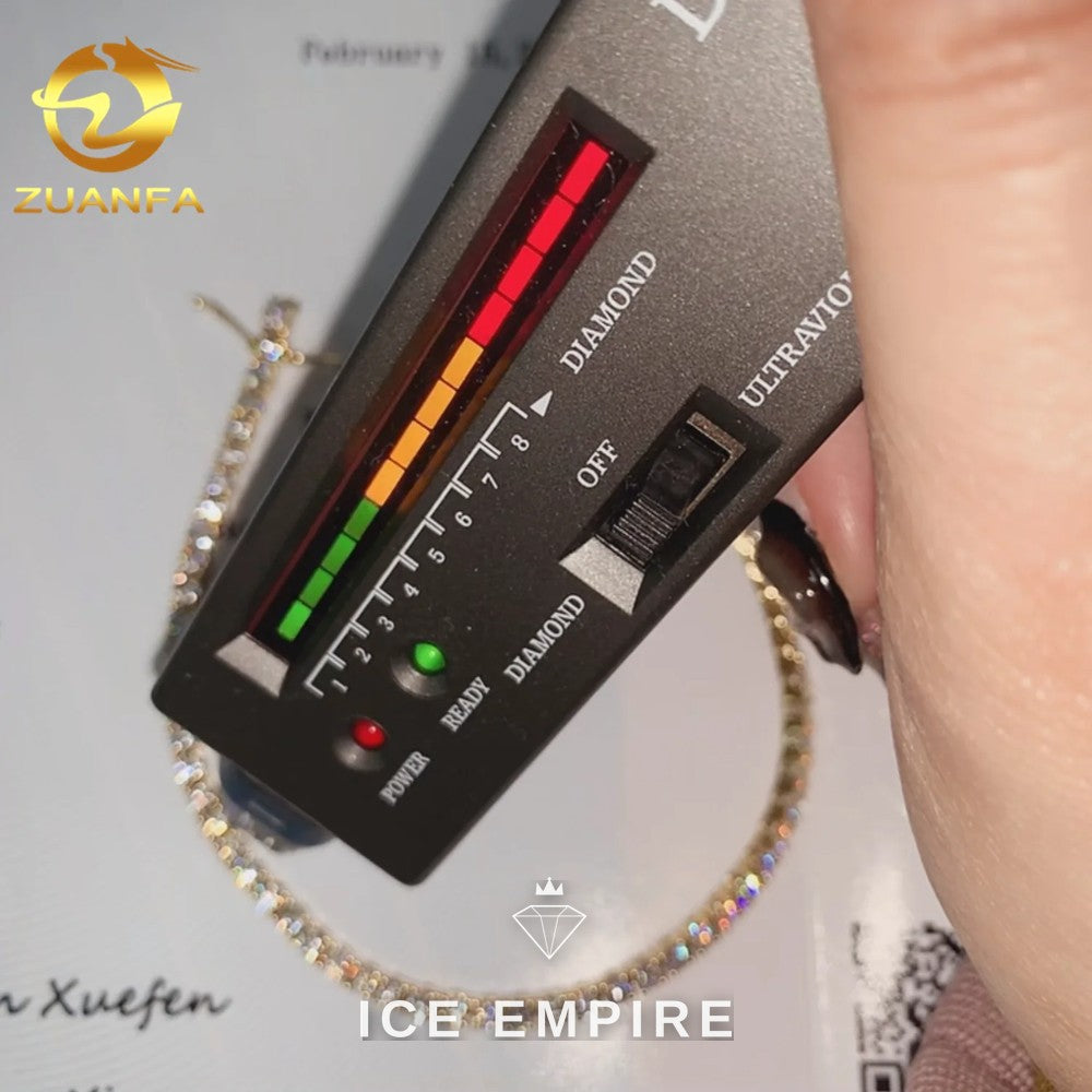 Iced Out 9K Gold Lab Grown Diamond Tennis Chain