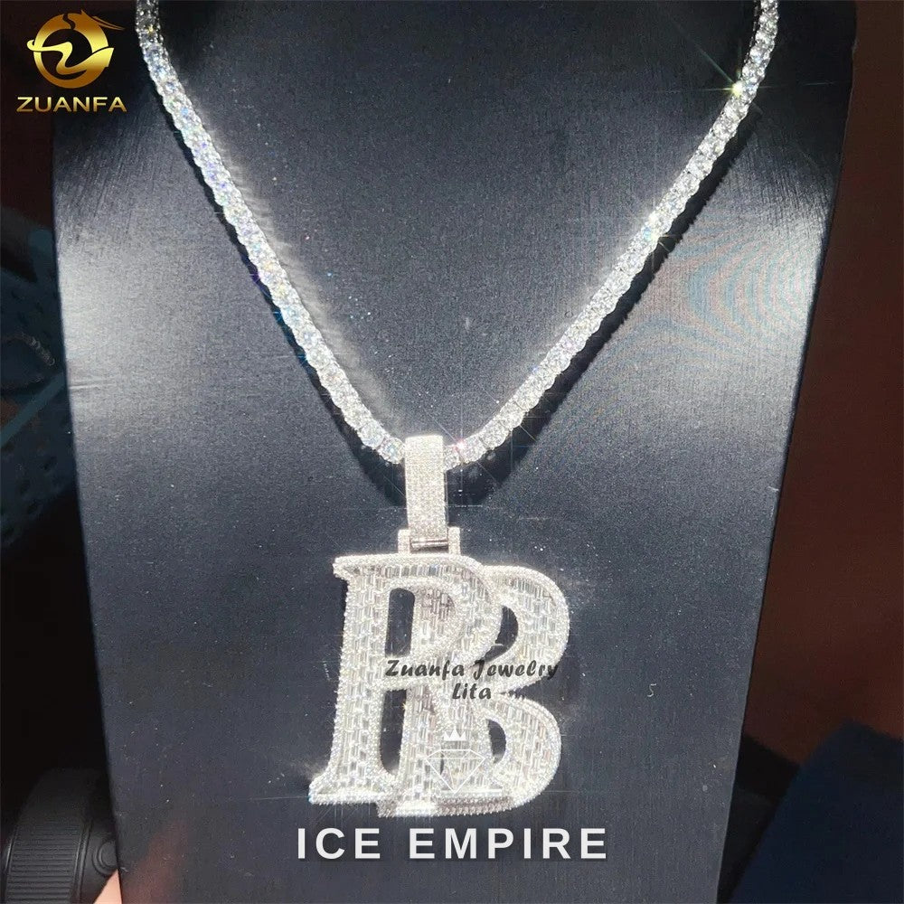 Iced Out 925 Silver Pendant