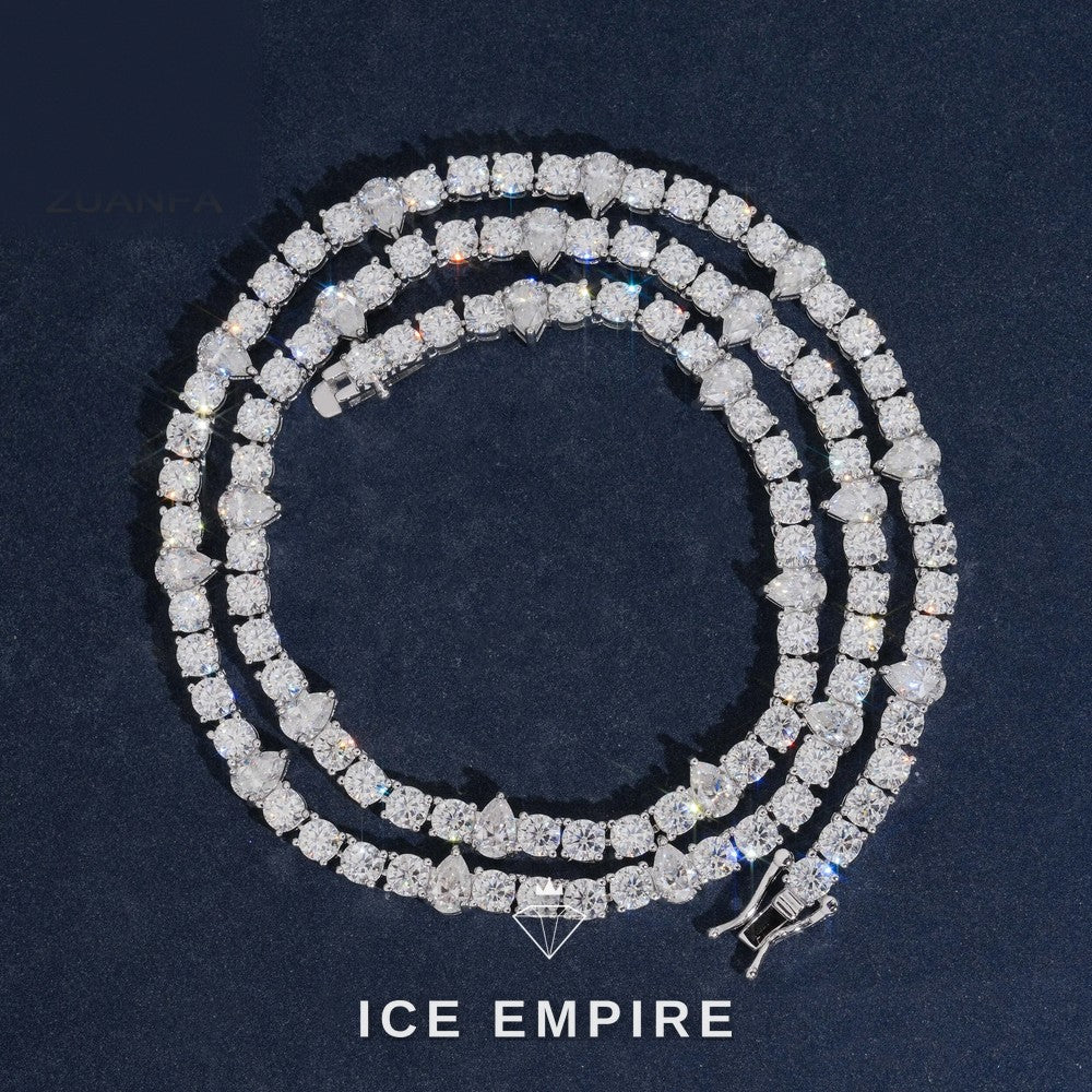 Iced Out 925 Silver Moissanite Cuban Chain