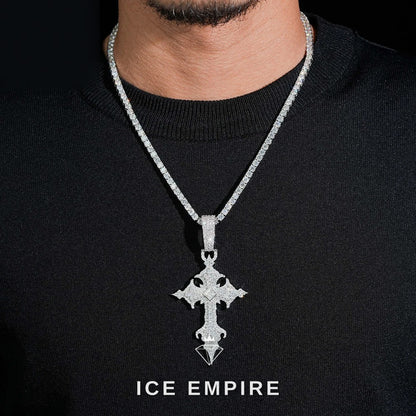 Iced Out Cross 925 Silver Moissanite Pendant