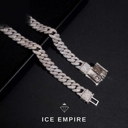 Iced Out Rose Gold Plated Moissanite Cuban Chain