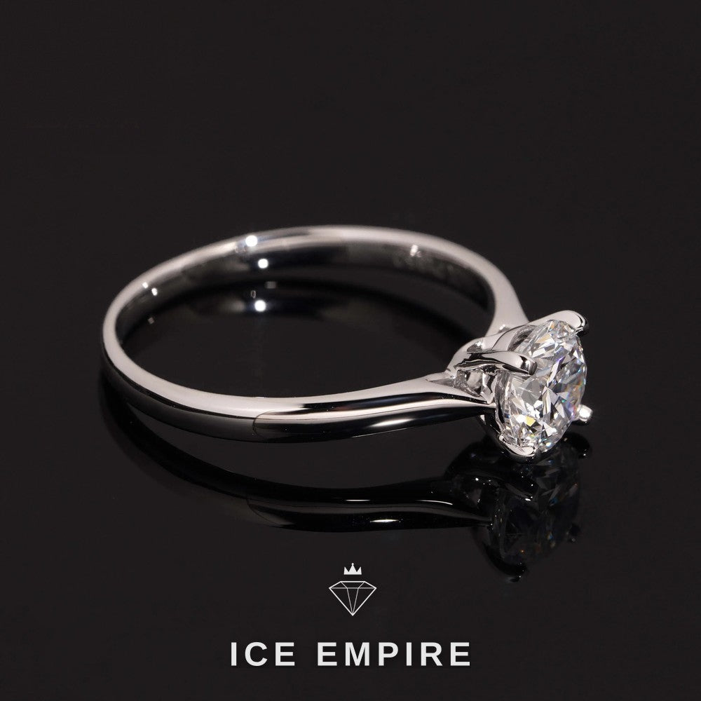 Iced Out 925 Silver Lab Grown Diamond Wedding Band