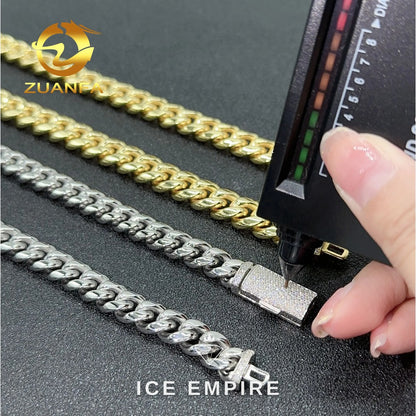 Iced Out Rose Gold Plated Moissanite Cuban Chain