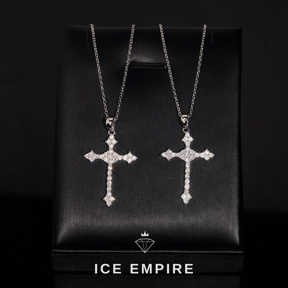Iced Out Cross Gold Plated Pendant