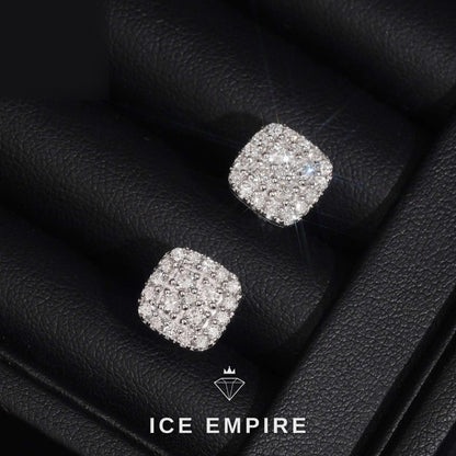 Iced Out Rose Gold Plated Lab Grown Diamond Stud Earrings