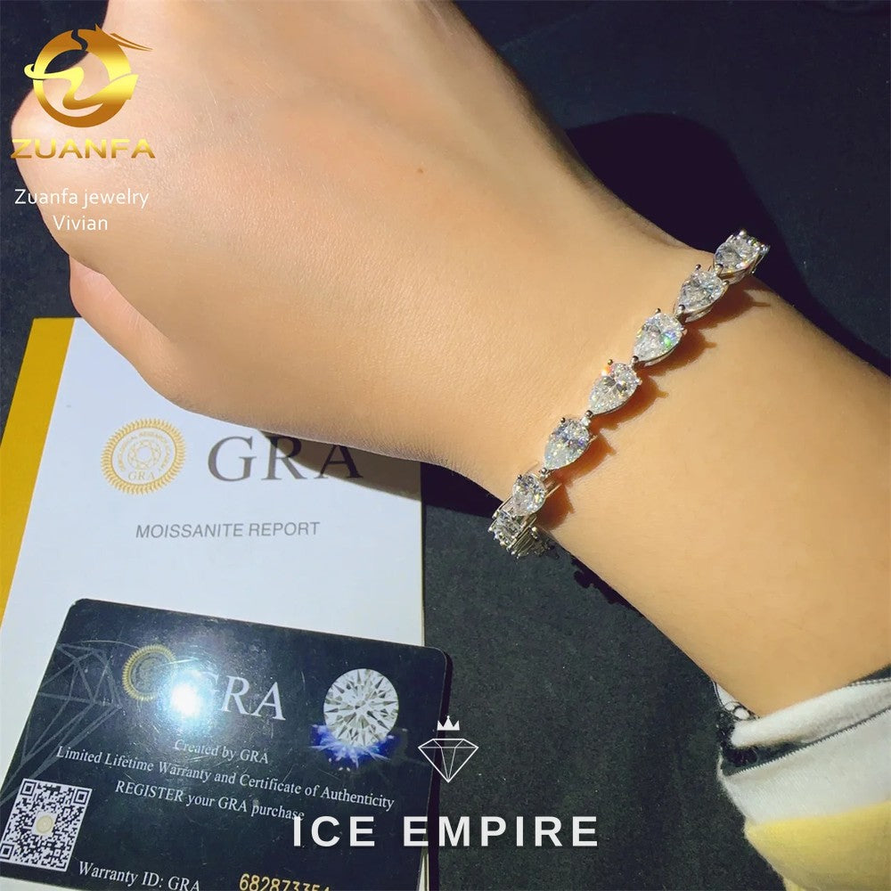 Iced Out Rose Gold Plated Moissanite Tennis Chain