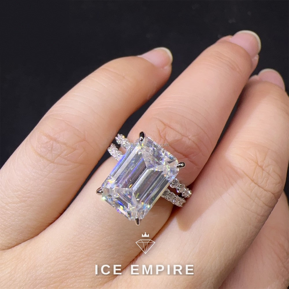 Iced Out 14K Gold Lab Grown Diamond Engagement Ring